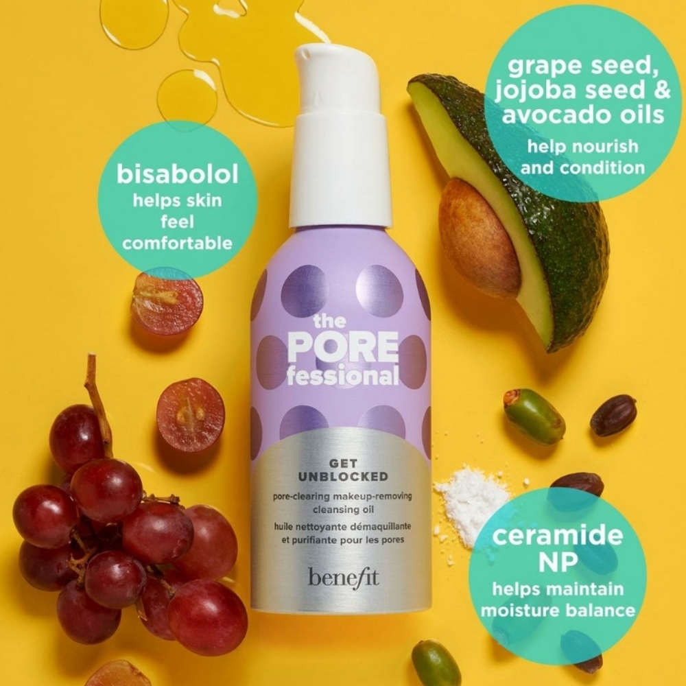 BENEFIT POREFESSIONAL GET UNBLOCKED PORE-CLEARING MAKEUP-REMOVING CLEANSING OIL.